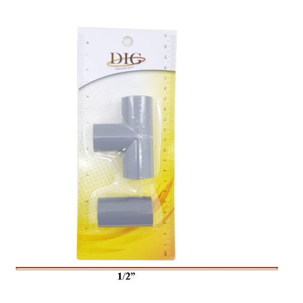 DIG PVC TEE & SOCKET 1/2