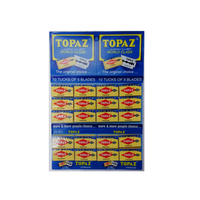 TOPAZ DOUBLE EDGE RAZOR BLADES 1 CRDX20'S